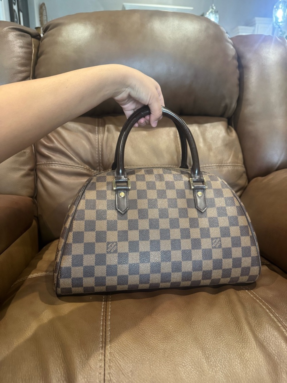 🤎✨ 2003 Louis Vuitton Damier Ebene Ribera MM Satchel ✨🤎